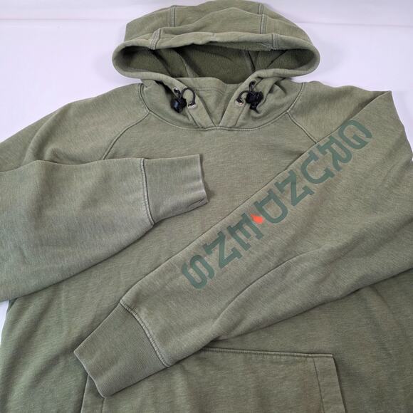Grundon's Dillingham Tech Hoodie Men M Green Pullover Sweatshirt Outdoor Logo - Picture 1 of 9